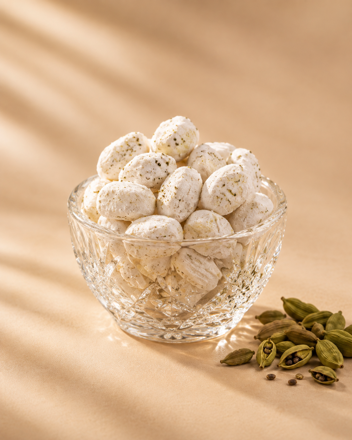 شکر پنیر هل‌دار | شیرینی سنتی و خوش‌عطر برای چای و دمنوش